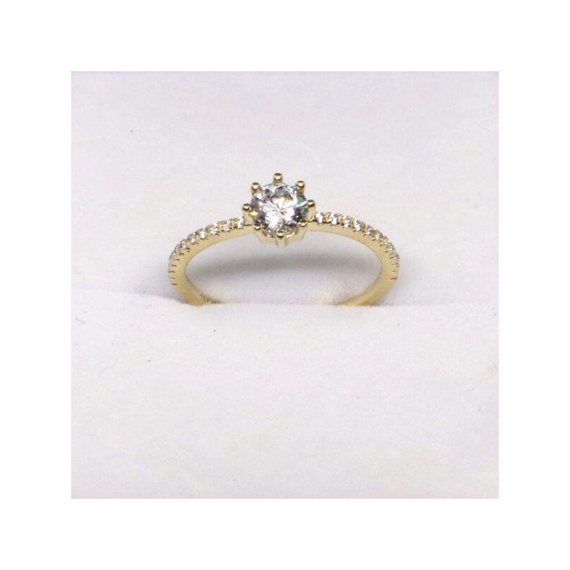 Anillo de compromiso #7.5 «MI REYNA» 10k