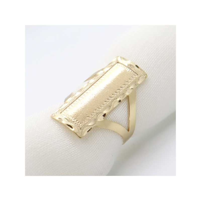 Anillo de dama “LISO PERSONALIZABLE” 10k