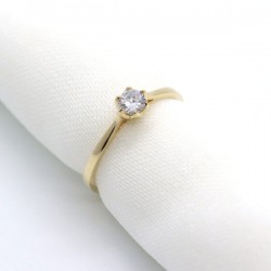 Anillo de compromiso Solitario 14k