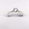 Anillo de compromiso solitario blanco #7.25 Oro14k