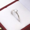 Anillo de compromiso solitario blanco #7.25 Oro14k