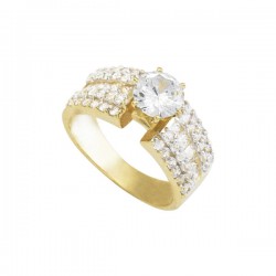 Anillo de compromiso»PLACA DE ZIRCONIA»10k