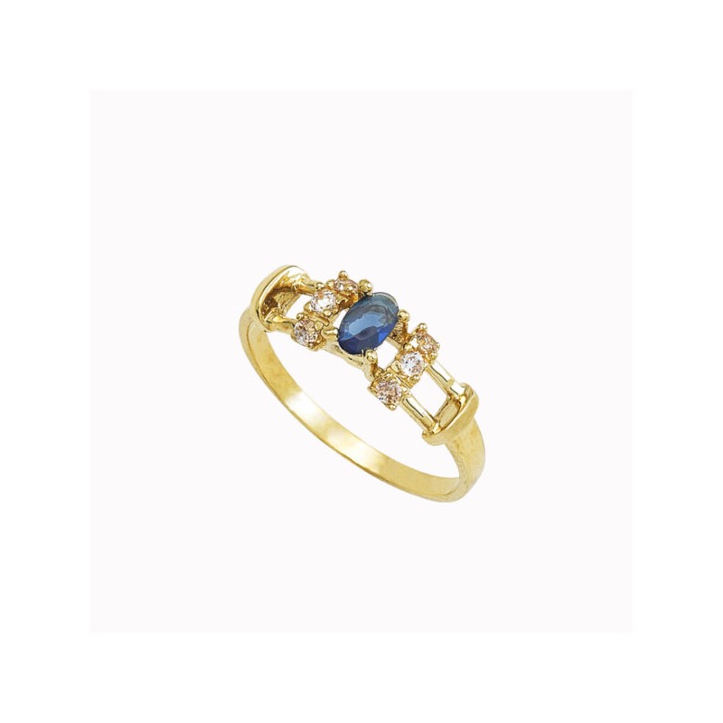 Anillo Para Dama «BLUE» Oro 10k