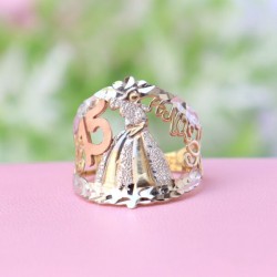 Anillo XV años «PRINCESA» Oro 10k