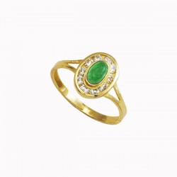 Anillo Para Dama «Green» Oro 10k