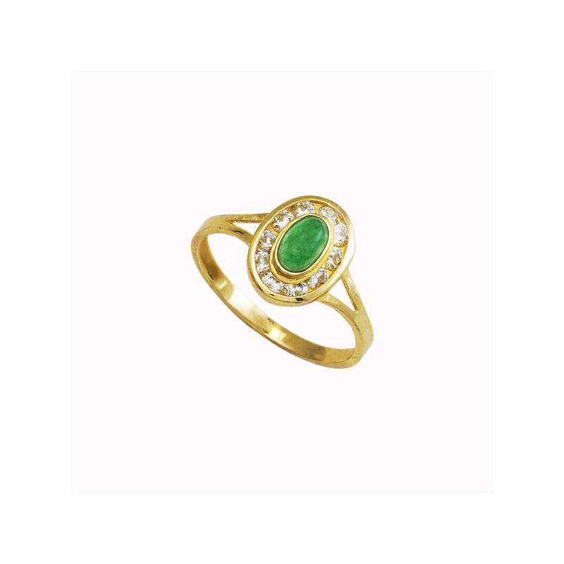 Anillo Para Dama «Green» Oro 10k