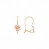 Aretes «FLOR ROSA» oro 10k