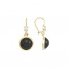 Aretes «PERLA NEGRA» oro 10k