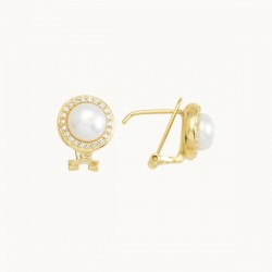 Aretes «PERLA» oro 10k