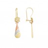 Aretes «ROCIO DE FLOR» oro 10k