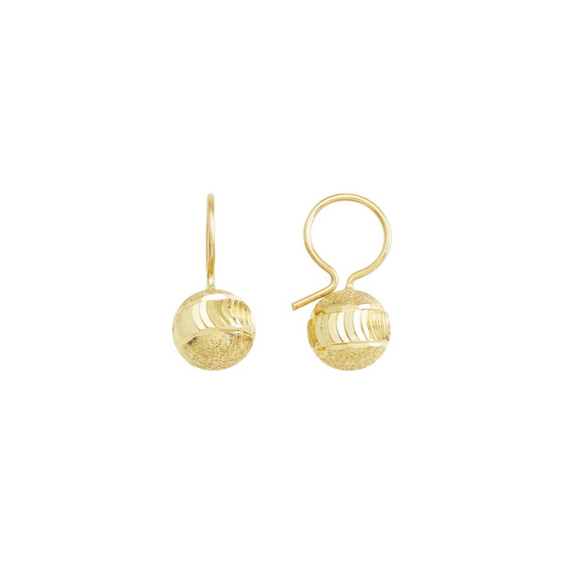 Aretes «SEMI ESFERA» oro 10k