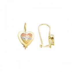 Aretes «UN DESTELLO DE CORAZON» oro 10k