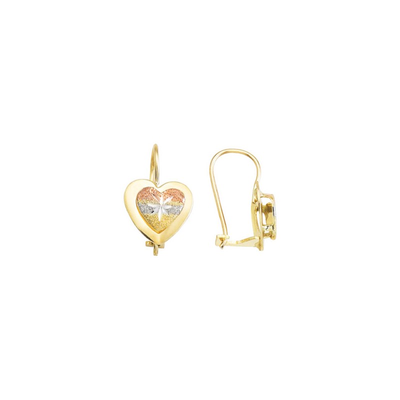 Aretes «UN DESTELLO DE CORAZON» oro 10k