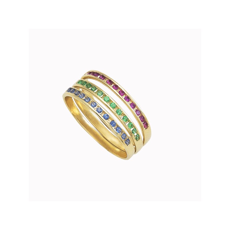 Anillo Para Dama «TRICOLOR» Oro 10k