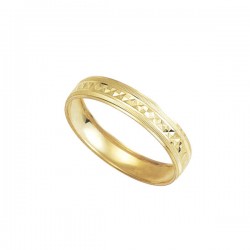 Argolla de Matrimonio «DIAMANTADO DELGADO» Oro 10k
