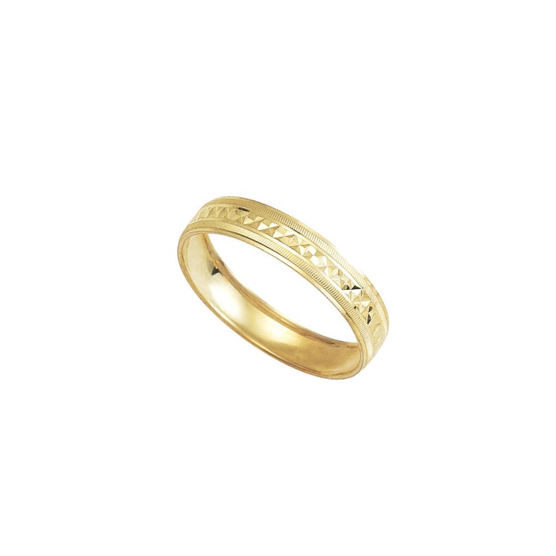 Argolla de Matrimonio «DIAMANTADO DELGADO» Oro 10k