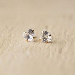 Broquel «CORAZON DE CRISTAL» Oro 10k