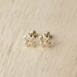 Broquel «MARIPOSA PAPELILLO» Oro 10k