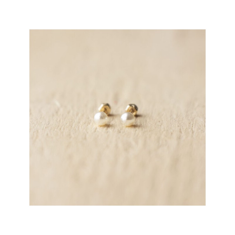 Broquel «PERLA» Oro 10k