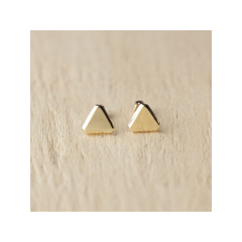 Broquel «TRIANGULO LISO» Oro 10k