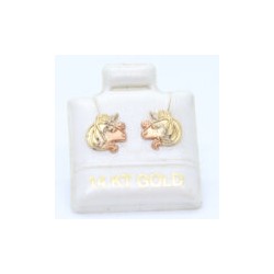 Broquel «UNICORNIO TRICOLOR» Oro 14k