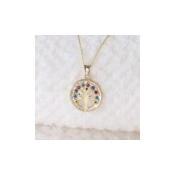 Cadena y Dije “Árbol de la Vida” Oro 10k