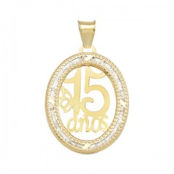 Dije «15 AÑOS OVALADA» oro 10k
