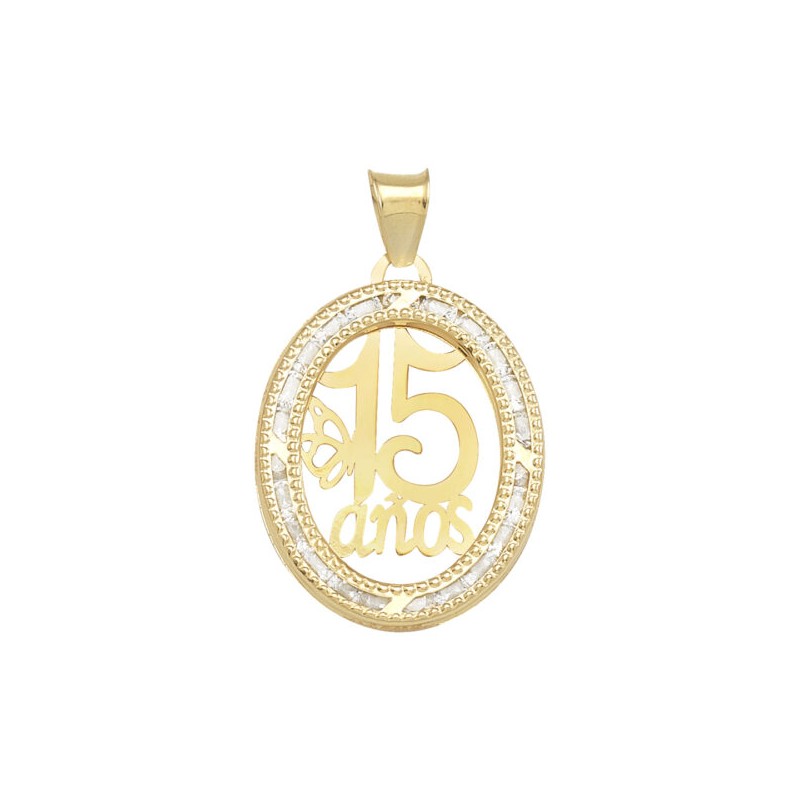 Dije «15 AÑOS OVALADA» oro 10k