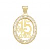 Dije «15 AÑOS OVALADA» oro 10k