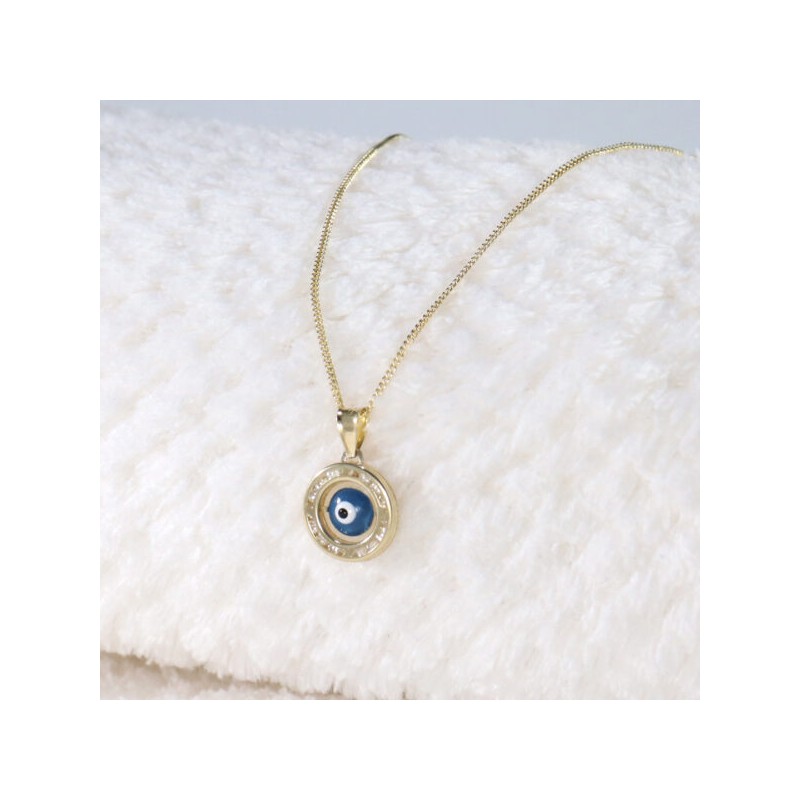Cadena y Dije “Ojo Turco” Oro 10k