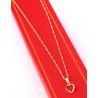Cadena y Dije de Corazón con Piedra Roja