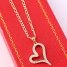 Cadena y Dije de Corazón con Piedras