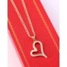 Cadena y Dije de Corazón con Piedras