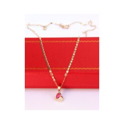 Cadena y Dije de Corazón Duo Oro 10k