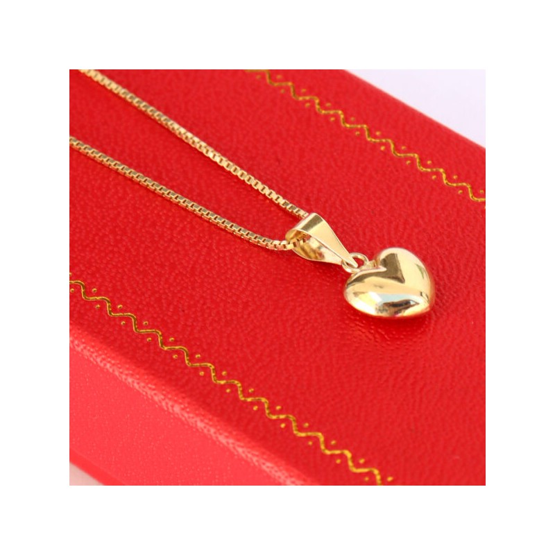 Cadena y Dije de Corazón Latiendo Oro 10k