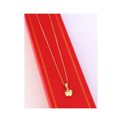 Cadena y Dije de Corazón Latiendo Oro 10k
