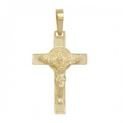 Dije «CRISTO CON SAN BENITO» Oro 10k