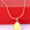 Cadena y Dije de Corazón Liso Oro 10k | JOYERIAS GALERIAS
