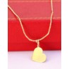 Cadena y Dije de Corazón Liso Oro 10k | JOYERIAS GALERIAS