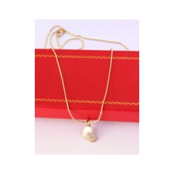 Cadena y Dije de Corazón Liso Oro 10k | JOYERIAS GALERIAS
