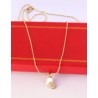 Cadena y Dije de Corazón Liso Oro 10k | JOYERIAS GALERIAS