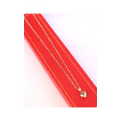 Cadena y Dije de Corazón y Ojo Turco Oro 10k