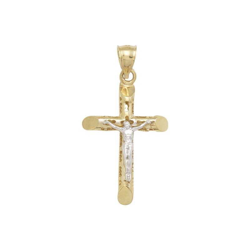 Dije «CRISTO TUBULAR GRECAS» Oro 10k