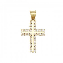 Dije «CRUZ BELLEZA BLANCA» Oro 10k