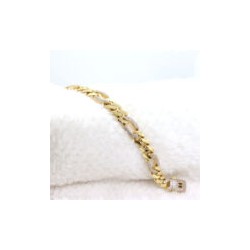 Esclava Caballero «DIAMANTADA» Oro Italiano 10k