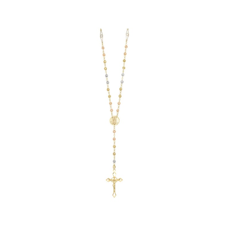 Rosario tres oros «Virgen Maria» oro 10k — anillos de dama